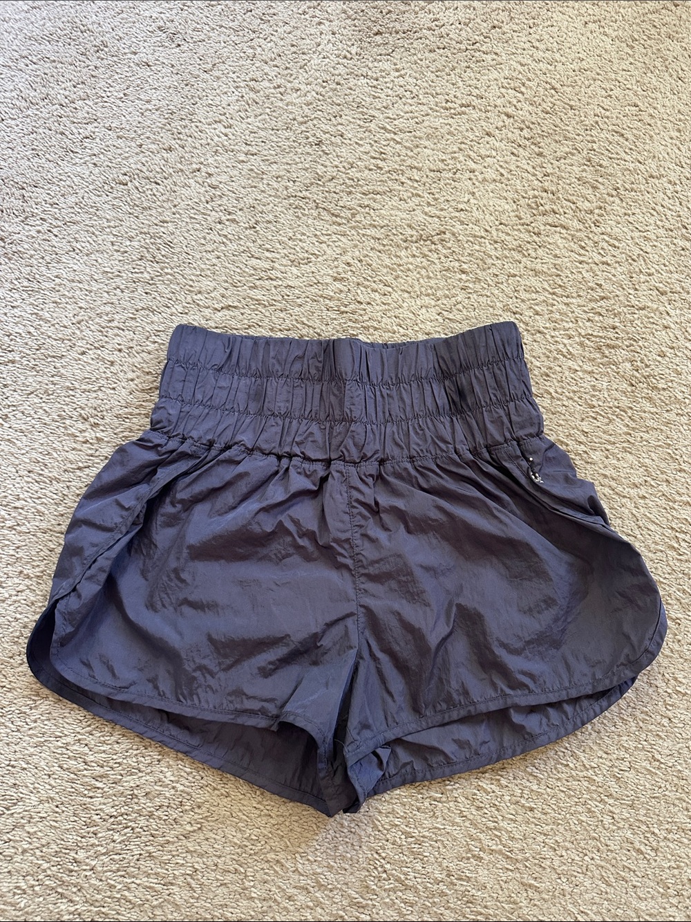High-Waist Purple Women's Athletic Shorts